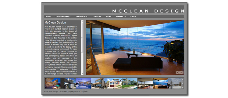 Screenshot www.mccleandesign.com